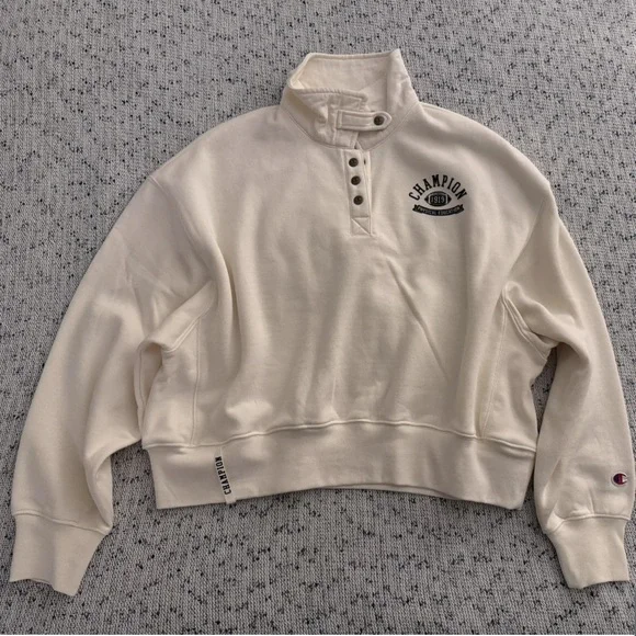 NWT champion Women's Cream Sweatshirt size M - Picture 5 of 6
